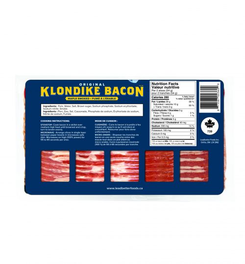 1010858_KLONDIKE BACON_Maple Smoked Sliced Bacon_Original_Back panel
